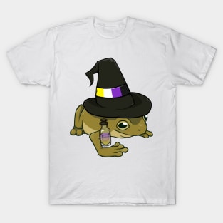 Nonbinary Pride Witch Frog T-Shirt